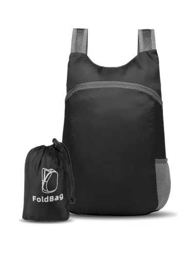 Mochila de Senderismo Plegable 20L SUIKIHUM Negra Ultra Ligera