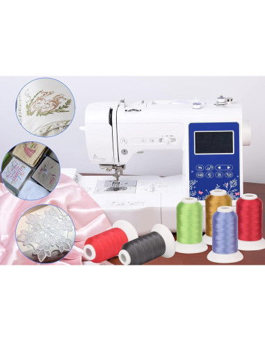 Kit de Hilo de Bordar Simthread 63 Colores 500m Poliester
