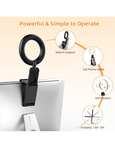 Anillo de Luz LED Evershop 12.7 cm con Soporte Ajustable