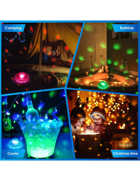 Luces Flotantes para Piscina QOLNBY IP68 Recargables 5000 Lúmenes Luces Flotantes para Piscina QOLNBY IP68 Recargables 5000 Lúmenes