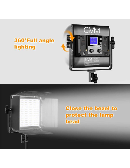 Luz de Video LED RGB GVM 800D con Control APP 40W Luz de Video LED RGB GVM 800D con Control APP 40W