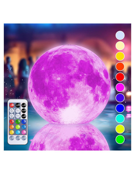 Luces de piscina flotantes TIALLY 16" solares RGB - 1 paquete Luces de piscina flotantes TIALLY 16" solares RGB - 1 paquete