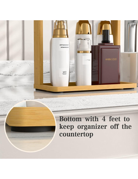 Organizador de Baño PEKER de Bambú Natural 26x21.5x13 cm Organizador de Baño PEKER de Bambú Natural 26x21.5x13 cm