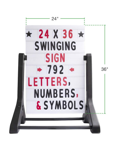 Cartel Oscilante Cambiable 61x91 cm Excello con 792 Letras