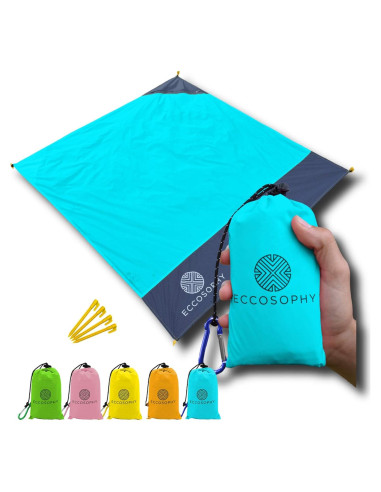 Manta Compacta Impermeable ECCOSOPHY 1.5x1.4m Azul