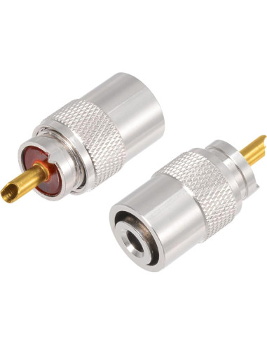 Conectores Coaxiales UHF PL259 Superbat para RG58 RG8X - Paquete de 2