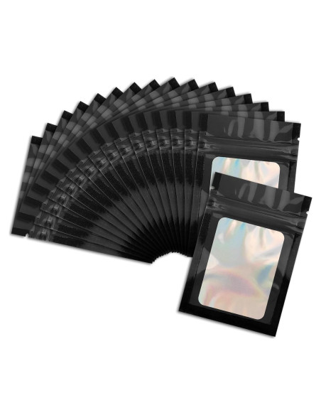 50 Bolsas Mylar Negras 6.9x9.9 cm CHTUGEM Reutilizables 50 Bolsas Mylar Negras 6.9x9.9 cm CHTUGEM Reutilizables