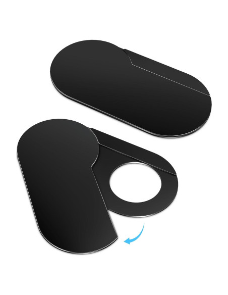 Cubierta de Webcam CloudValley 0.4mm Metal Negro 2 Piezas Cubierta de Webcam CloudValley 0.4mm Metal Negro 2 Piezas