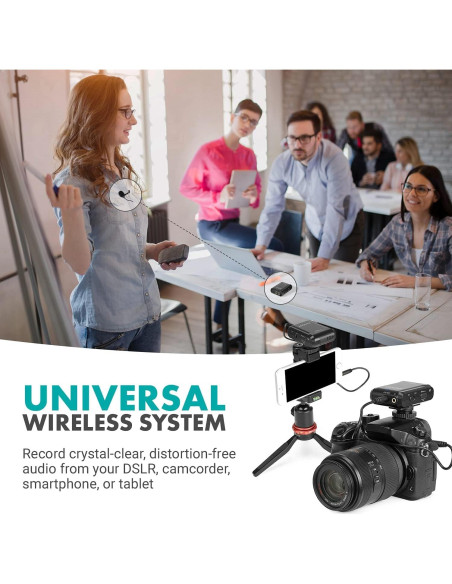 Movo WMX-1 Micrófono Lavalier Inalámbrico 2.4GHz para DSLR y Smartphones Movo WMX-1 Micrófono Lavalier Inalámbrico 2.4GHz para DSLR y Smartphones