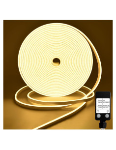 Tira LED Neón 10m CCILAND Blanco Cálido Dimmable IP67