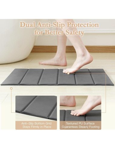 Alfombra de Baño Plegable UINIU de Diatomita Antideslizante 60x100cm