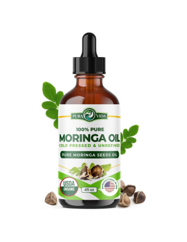Aceite de Moringa Orgánico Puro 118 ml - Pura Vida Supplements