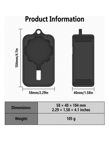 Funda de silicona Geiomoo para Oura Ring 4 - Negro
