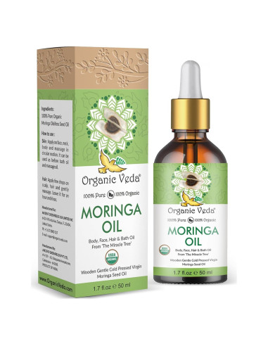 Aceite de Moringa Virgen Orgánico Veda 50 ml - Hidratante Multiusos