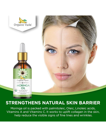 Aceite de Moringa Virgen Orgánico Veda 50 ml - Hidratante Multiusos Aceite de Moringa Virgen Orgánico Veda 50 ml - Hidratante Multiusos