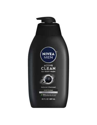 Gel de Ducha NIVEA Men 3 en 1 con Carbón 887 ml