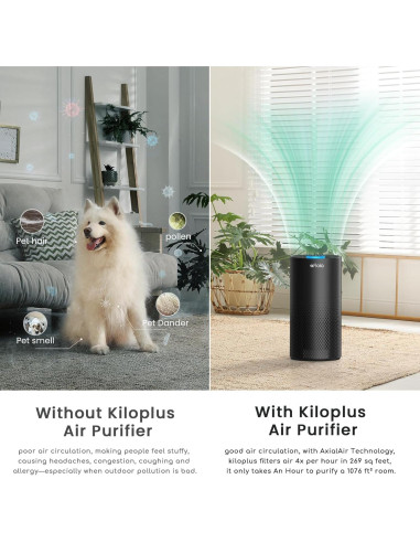 Purificador de Aire Inteligente Afloia Kilo Plus 3 en 1 WiFi 2.27kg