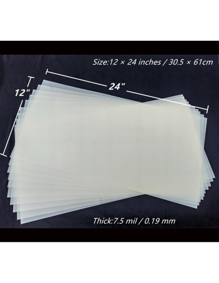 Hoja de Plantilla Mylar HOOLOURUM 10 Piezas 30x61cm 0.19mm Hoja de Plantilla Mylar HOOLOURUM 10 Piezas 30x61cm 0.19mm