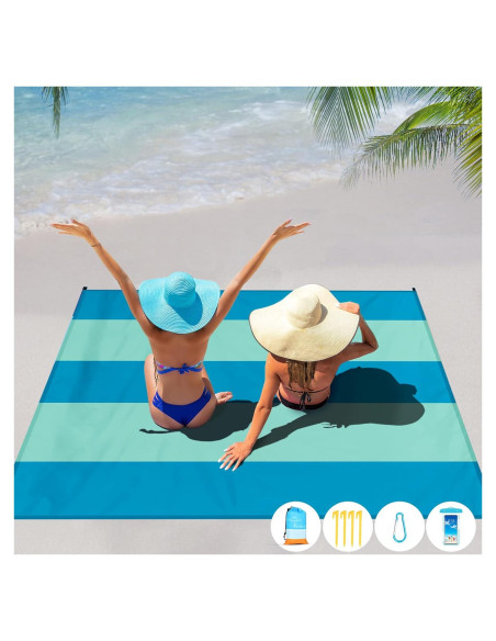 Manta de Playa Extra Grande Famstar 200x205 cm Impermeable Manta de Playa Extra Grande Famstar 200x205 cm Impermeable