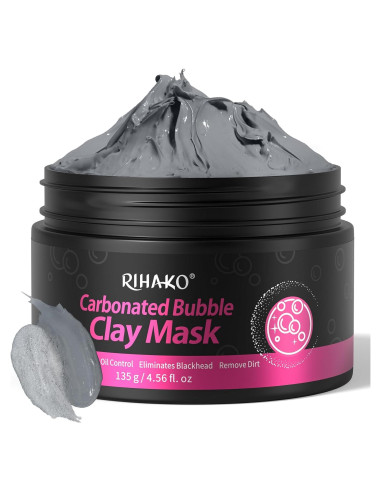 Mascarilla de Arcilla Burbujeante RIHAKO 180g - Exfoliante Facial