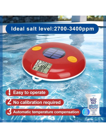 Probador de Salinidad GIDIGI para Piscinas con Tiras de pH Probador de Salinidad GIDIGI para Piscinas con Tiras de pH
