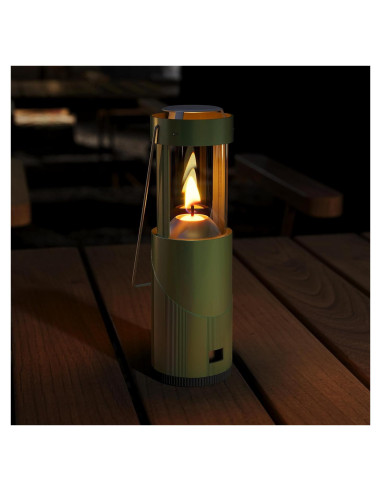 Lámpara de Vela Mini Verde NOMFIX - 15H Portátil para Emergencias