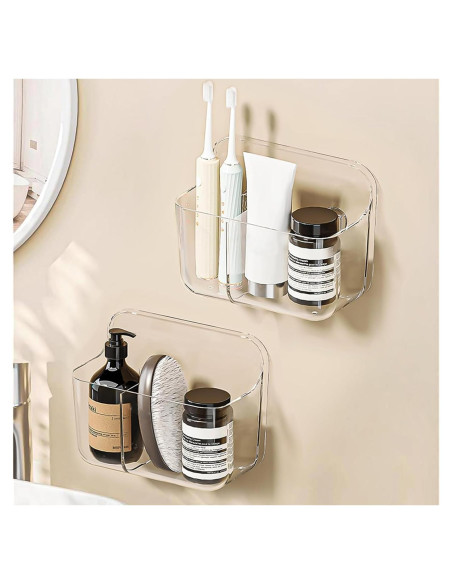 Organizador de Pared Acrílico Diesisa 2 Piezas 9.6x17.8x14 cm Organizador de Pared Acrílico Diesisa 2 Piezas 9.6x17.8x14 cm
