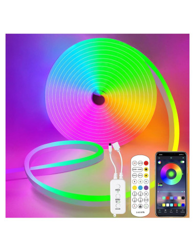 Luces de tira LED Neón MIHEAL 5m IP67 Control Remoto