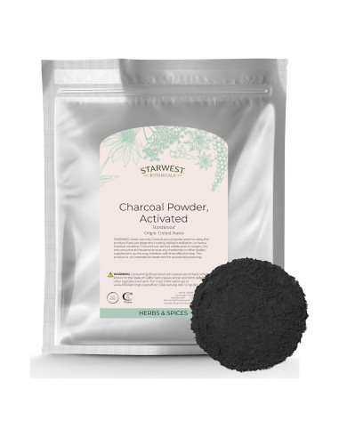 Polvo de Carbón Activado Starwest Botanicals 0.45 kg Grado Alimenticio