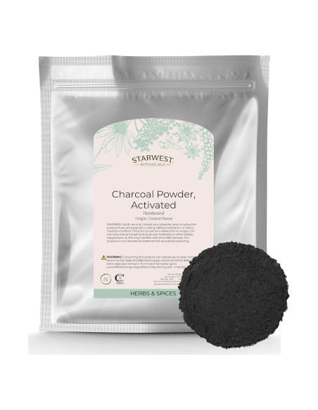 Polvo de Carbón Activado Starwest Botanicals 0.45 kg Grado Alimenticio Polvo de Carbón Activado Starwest Botanicals 0.45 kg Grado Alimenticio