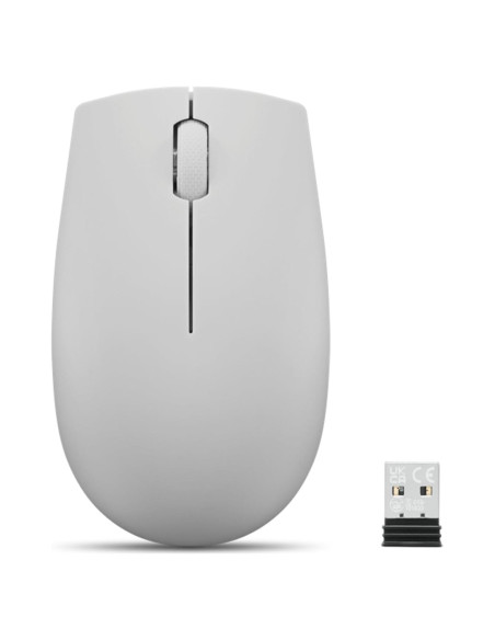 Ratón Inalámbrico Lenovo 300 - Compacto, 1000 DPI, Gris Ártico Ratón Inalámbrico Lenovo 300 - Compacto, 1000 DPI, Gris Ártico