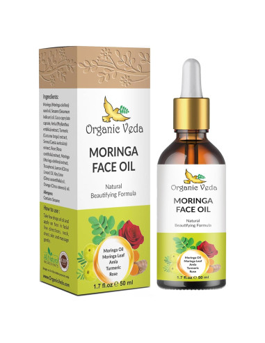 Aceite Facial Orgánico de Moringa Veda 50ml - Hidratante Antienvejecimiento