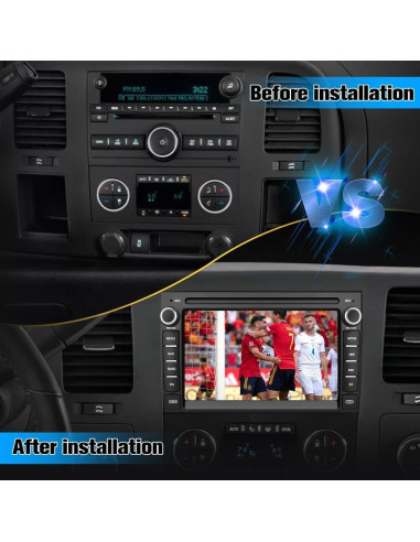 Estéreo de Coche AWESAFE para Chevy Silverado 2007-2013 - Carplay, Android Auto, Bluetooth, GPS
