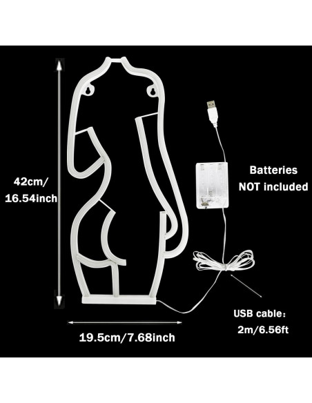 Luz de Neón LED ENUOLI Mujer Sexy Decorativa USB/Batería Luz de Neón LED ENUOLI Mujer Sexy Decorativa USB/Batería