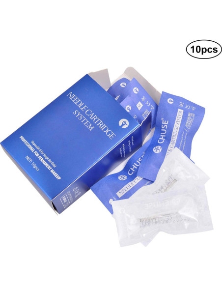 Agujas de Tatuaje Desechables CHUSE C18 1R 10 Piezas 0.35mm Agujas de Tatuaje Desechables CHUSE C18 1R 10 Piezas 0.35mm