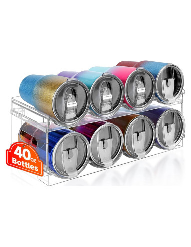 Organizador de Botellas de Agua Amaoot 8 Botellas Apilable