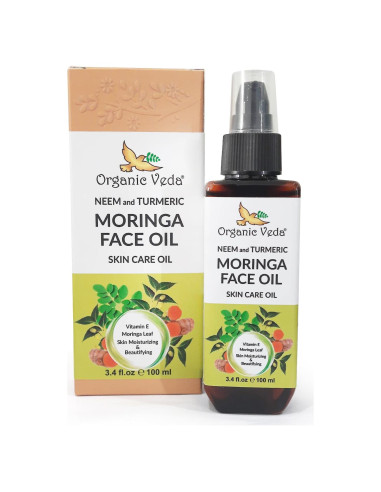 Aceite Facial Orgánico Veda de Moringa, Neem y Cúrcuma 100ml