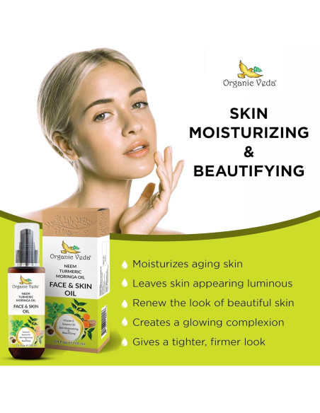 Aceite Facial Orgánico Veda de Moringa, Neem y Cúrcuma 100ml Aceite Facial Orgánico Veda de Moringa, Neem y Cúrcuma 100ml