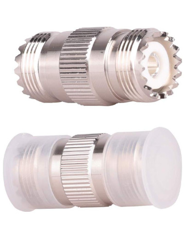 Adaptador Conector UHF PL-259 a SO239 Femenino XRDS-RF Paquete 2