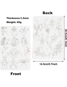 Piel de Práctica de Tatuaje FeteBeauty 1pc Silicona 1.5mm 2