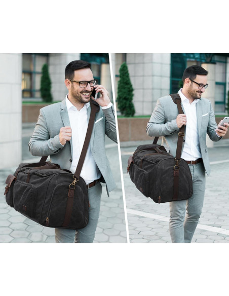 Bolsa de Ropa de Viaje S-ZONE 60L Duffle Colgante Negra Bolsa de Ropa de Viaje S-ZONE 60L Duffle Colgante Negra