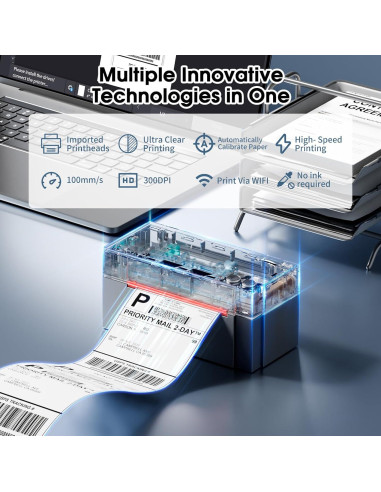 Impresora de Etiquetas Térmicas WiFi Phomemo 344WF 300DPI