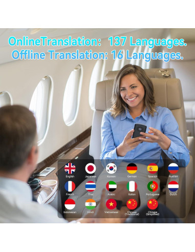 Traductor de Idiomas FEVITOD V12 AI 137 Idiomas Offline/Online