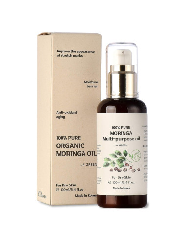 Aceite de Moringa Orgánico Puro LA GREEN 100 ml - Multiuso