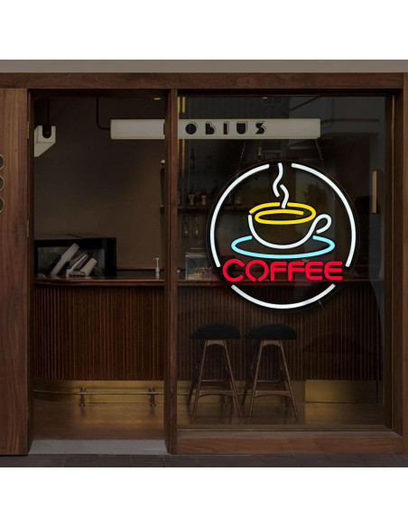 Luz de Neón LED Gevbay Taza de Café 32.6 cm Decorativa Luz de Neón LED Gevbay Taza de Café 32.6 cm Decorativa