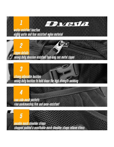 Mochila Plegable Impermeable Dveda 35L para Senderismo