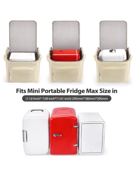 Bolsa de viaje portátil Hzycwgone para mini nevera 4L Beige Bolsa de viaje portátil Hzycwgone para mini nevera 4L Beige