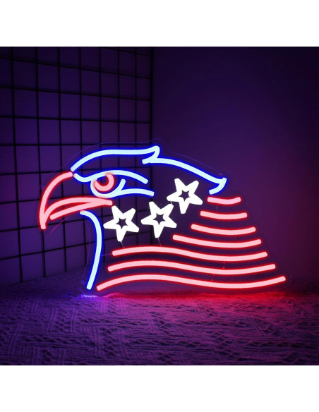 Luz de neón LED Whfobfe Águila Americana para decoración Luz de neón LED Whfobfe Águila Americana para decoración