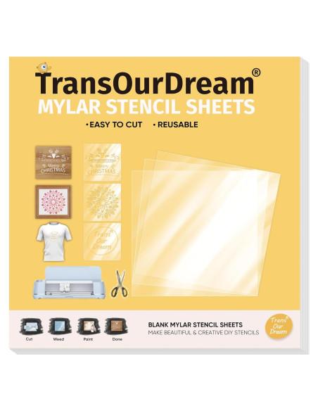 Plantillas de Corte Mylar TransOurDream 10 Hojas 30.48x30.48cm Plantillas de Corte Mylar TransOurDream 10 Hojas 30.48x30.48cm