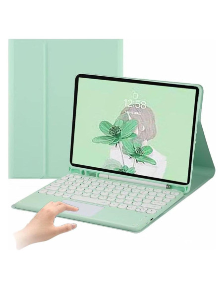 Funda de Teclado AnMengXinLing para iPad Mini 5/4 - Verde Menta Funda de Teclado AnMengXinLing para iPad Mini 5/4 - Verde Menta